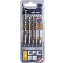 Alpen Impulzor Uni Steinbohrer Set mit fünf Teilen der Größen 3 bis 8 Millimeter
