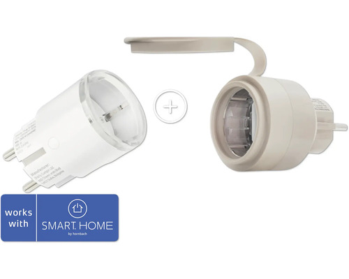 Zwischenstecker Shelly Set Indoor & Outdoor IP 44, weiß Smart Home Zwischenstecker für den Außenbereich