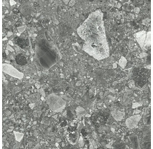 Nahaufnahme einer Bodenfliese mit Steindekor