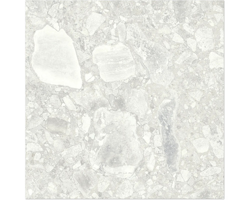 Detailaufnahme einer Bodenfliese mit Steindekor