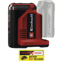 Einhell Akku-Hybrid-Lampe mit Power X-Change-Hinweis. Akku nicht im Lieferumfang enthalten.