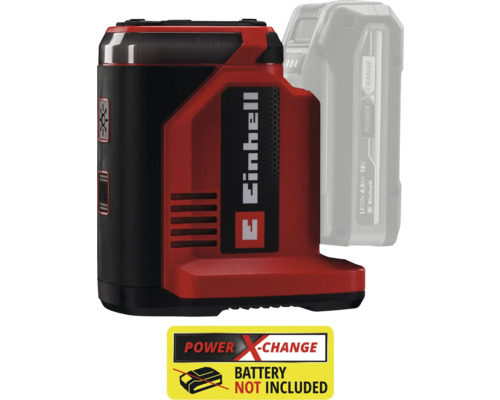 Akku-Energiestation Einhell Expert TE-ES 18/150/1 Li-C-Solo Einhell Akku-Hybrid-Lampe mit Power X-Change-Hinweis. Akku nicht im Lieferumfang enthalten.