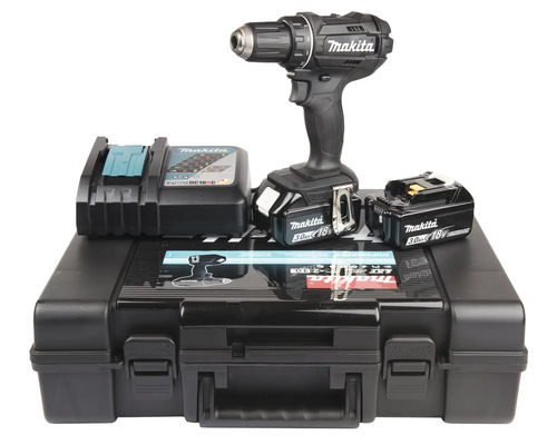 Makita Akku-Bohrschrauber mit zwei Akkus, Ladegerät und Werkzeugkoffer