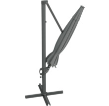 Grauer Ampelschirm mit Ständer