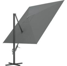 Freiarm-Sonnenschirm mit quadratischem Schirm und Kurbelmechanismus