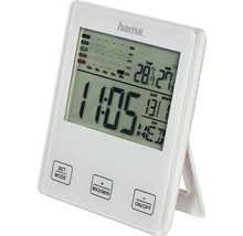 Hama Funk-Wetterstation mit Anzeige von Uhrzeit, Datum, Temperatur und Luftfeuchtigkeit
