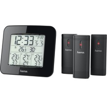 Hama Logo Wetterstation mit drei Sensoren zur Temperatur- und Feuchtigkeitsmessung