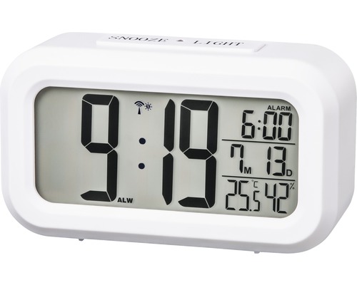 Digitaler Wecker mit Temperatur- und Luftfeuchtigkeitsanzeige