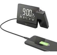 Elektronischer Projektionswecker mit Ladefunktion für Mobiltelefone