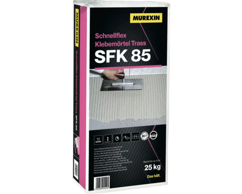 Verpackung Schnellflex Klebemörtel Trass SFK 85 von Murexin
