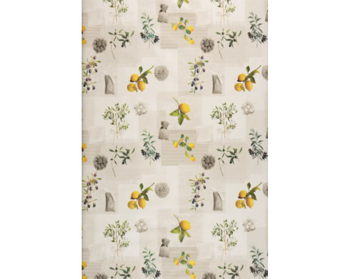 Tischdecke mit Zitronen-, Oliven-, Lavendel- und Blumendekor
