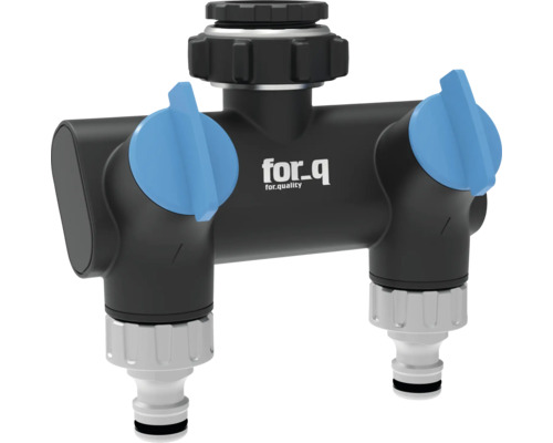for_q Wasserverteiler mit zwei Ausgängen für den Garten