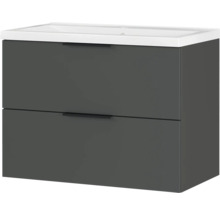 Waschtischunterschrank mit zwei Schubladen und Aufsatzwaschbecken