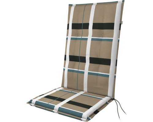 Auflage für Hochlehner Gartenstuhl mit Karomuster
