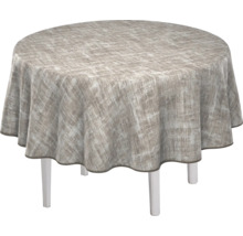 Runder Tisch mit Tischdecke