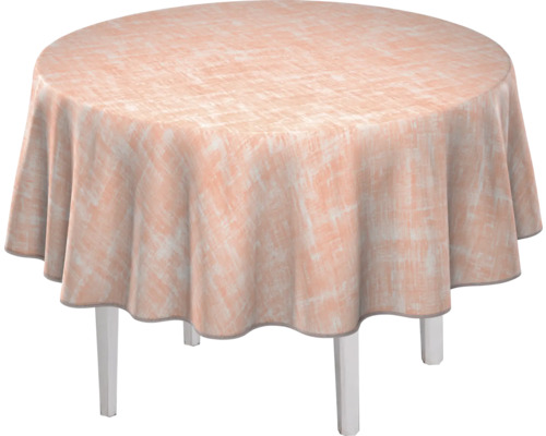 Runder Tisch mit Tischdecke