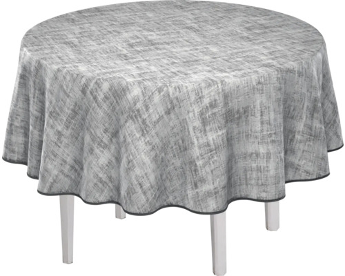 Runder Tisch mit Textiltischdecke