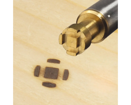 Brandstempel zum Erstellen von Designs auf Holz