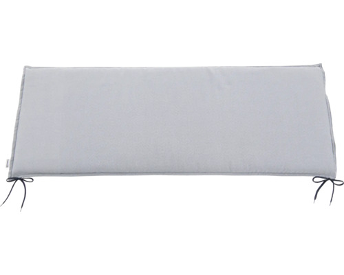 Graues Kissen mit Bindebändern