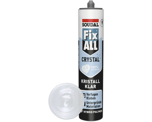 Soudal Fix ALL Crystal Montagekleber transparent 300 g Soudal Fix All Crystal Klebstoffkartusche