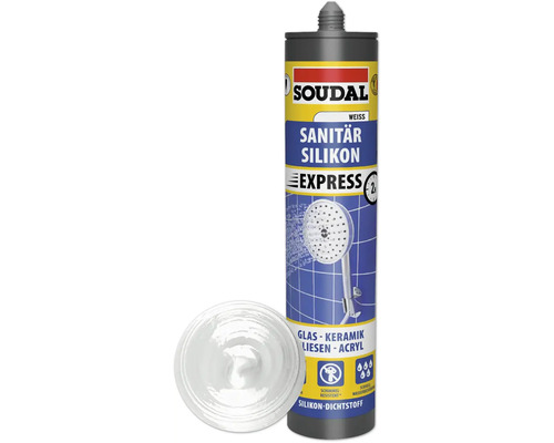 Soudal Dusche & Bad Express Silikon weiß 300 ml Soudal Sanitär Silikon Express Kartusche