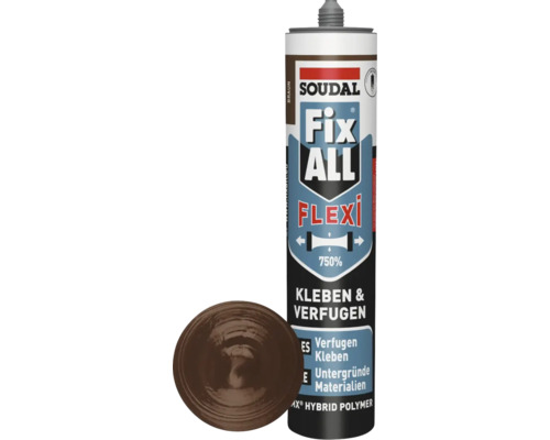 Soudal Fix ALL Flexi Montagekleber braun 470 g Soudal Fix All Flexi Kleben und Verfugen Hybrid Polymer Kartusche
