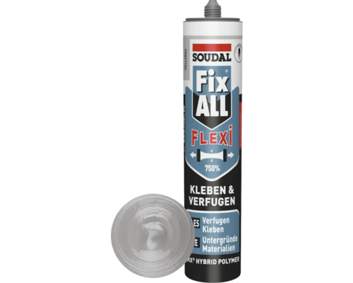 Soudal Fix ALL Flexi Montagekleber hellgrau 470 g Soudal Fix All Flexi Kleben und Verfugen Hybrid Polymer