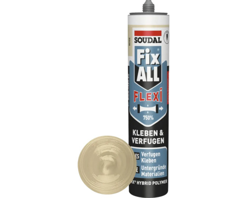 Soudal Fix ALL Flexi Montagekleber beige 470 g Soudal Fix All Flexi Kleben und Verfugen Hybrid Polymer Kartusche