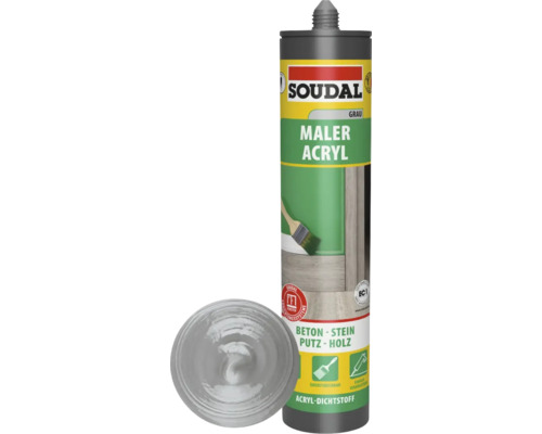 Soudal Wand & Fassade Acryl grau 300 ml Soudal Maler Acryl Dichtstoff Kartusche