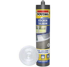 Soudal Küchen Silikon, transparent, für Glas und Edelstahl Arbeitsplatten