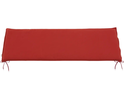 Rotes Bankauflagenpolster mit Bindebändern