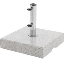 Schirmständer aus Granit mit Metallrohr für Sonnenschirme