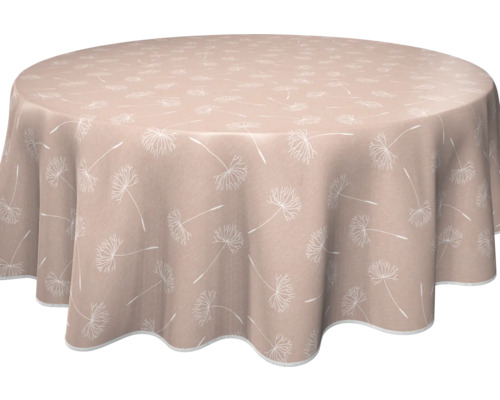 Runde Tischdecke mit Pusteblumenmuster