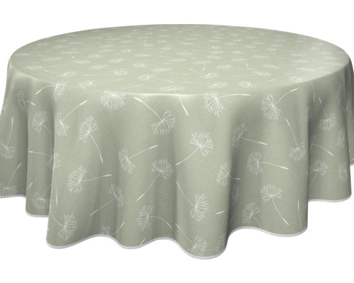 Runde Tischdecke mit Löwenzahnmuster