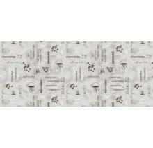 Kaffeemotive auf Folie: Cappuccino, Espresso, Kaffee und Kaffeebohnen.