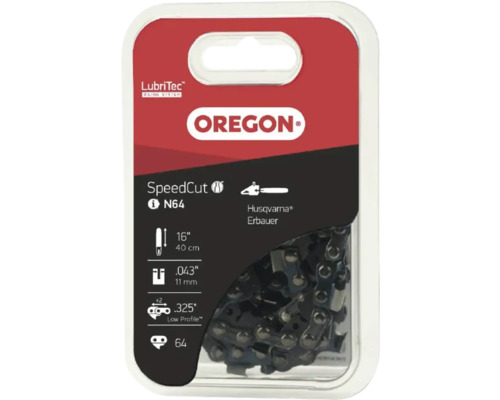 Sägekette Oregon 325LP 043 80TXL N64 Oregon SpeedCut Sägekette, 40 cm, geeignet für Husqvarna und Erbauer