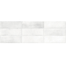 Rechteckige, weiße Wandfliesen aus Keramik im Querformat