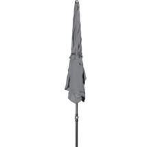 Geschlossener Sonnenschirm mit Stoffbezug und Mast