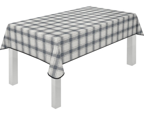 Tisch mit karierter Tischdecke