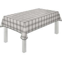 Rechteckige Tischdecke mit Karomuster auf einem Tisch