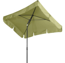 Halbierter Gartenschirm mit schwarzem Gestell