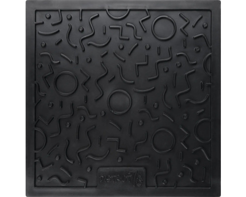 Quadratische Matte mit geometrischen Mustern und District 70 Logo