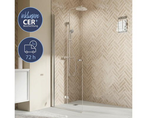 Duschkabine mit Duscharmatur und CER Plus Beschichtung, Lieferzeit 72 Stunden