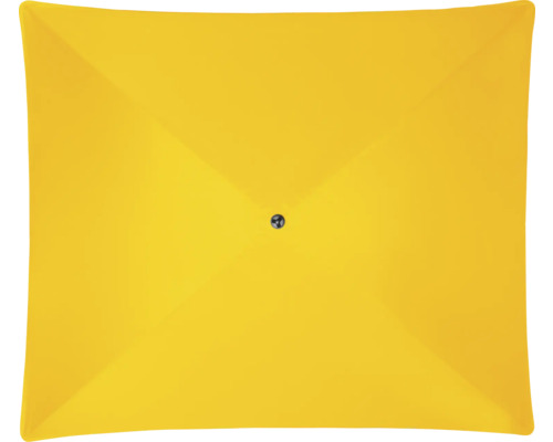Gelber quadratischer Sonnenschirm von oben