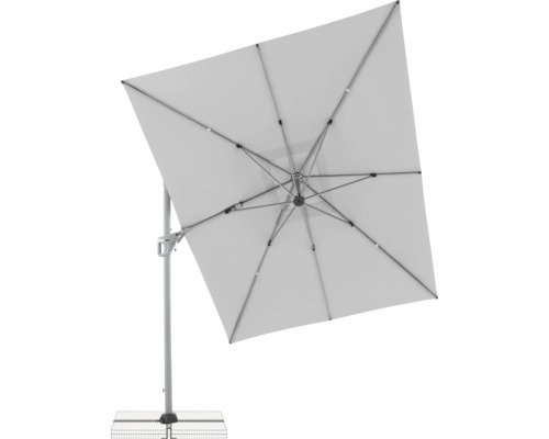 Quadratischer Ampelschirm mit Ständer