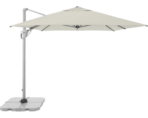 Sonnenschirm Ampelschirm Doppler Polyester 180g/m² natur Freiarmschirm mit Fuß