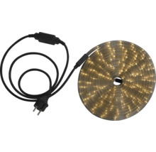 LED Lichtschlauch aufgerollt mit Stromkabel und Stecker