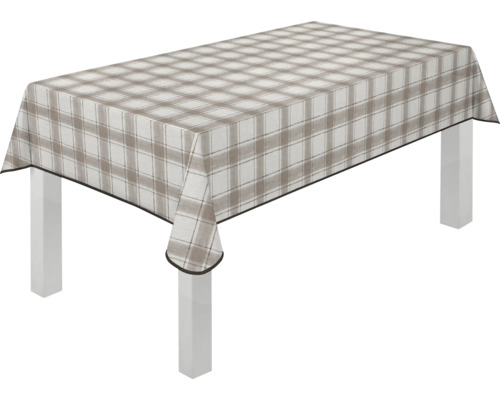 Tisch mit karierter Tischdecke