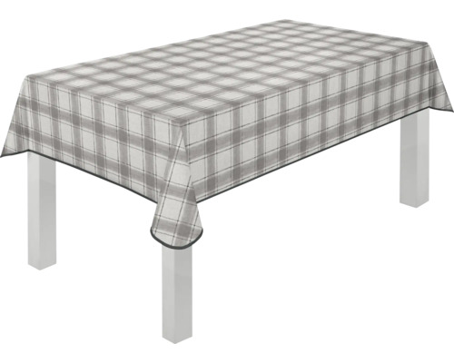 Tisch mit karierter Tischdecke