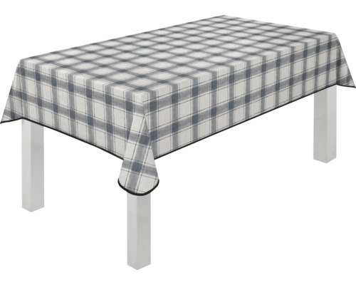 Tisch mit karierter Tischdecke